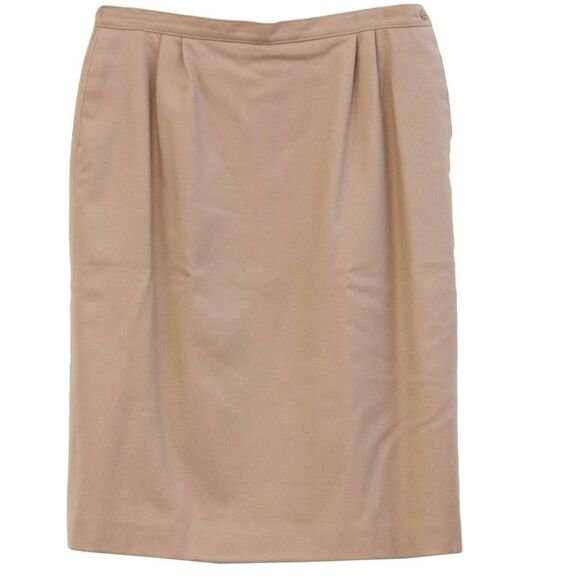 80s -Pendleton- Womens carmel nylon lined, wool mid length totally 80s skirt - Picture 1 of 7